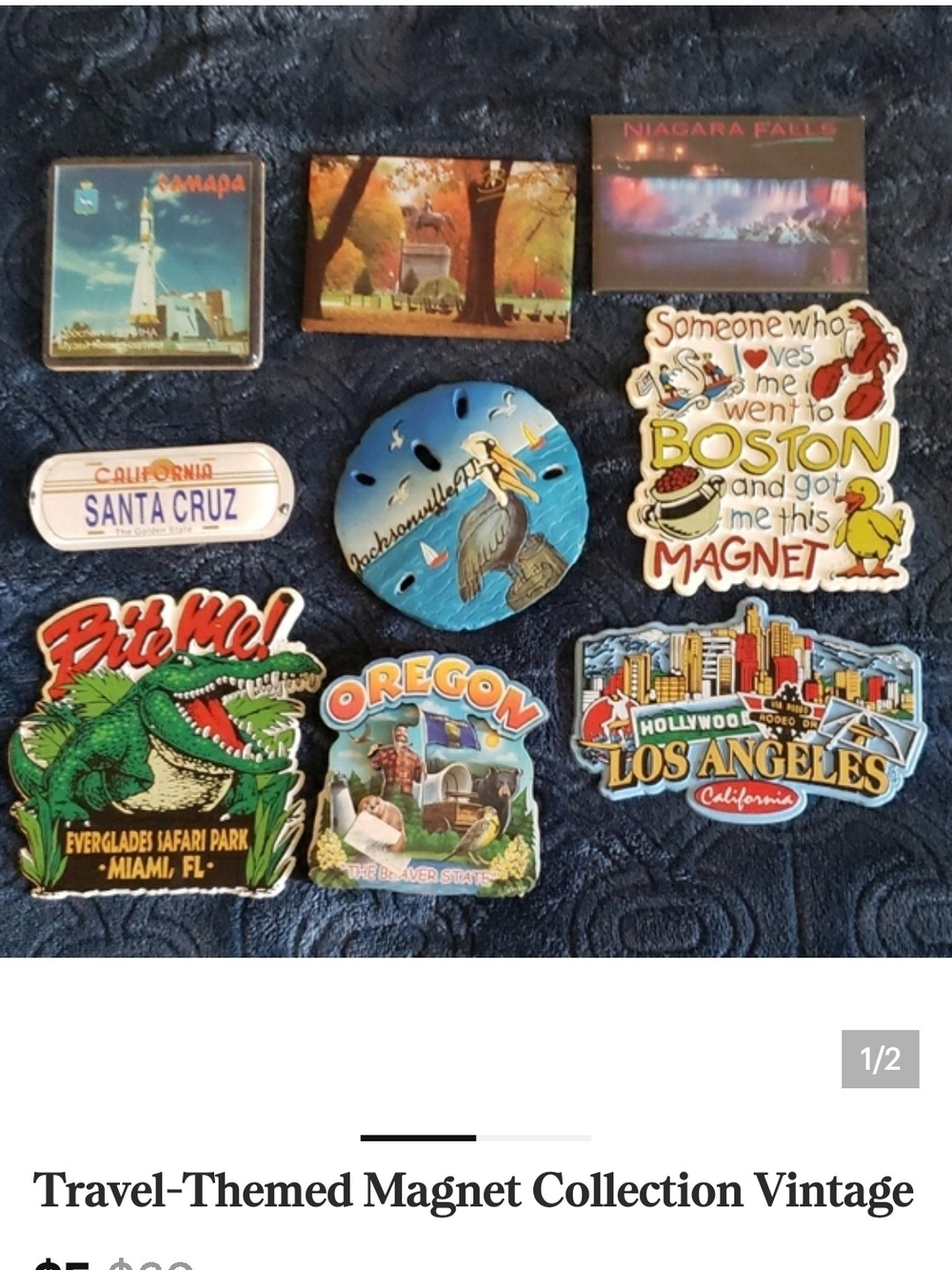 Travel-Themed Refrigerator Magnet Collection - Colorful Souvenir Set